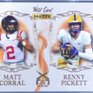 2022 Wild Card Matte Matt Corral / Kenny Pickett RC #DG-2 Panthers Dueling Guns