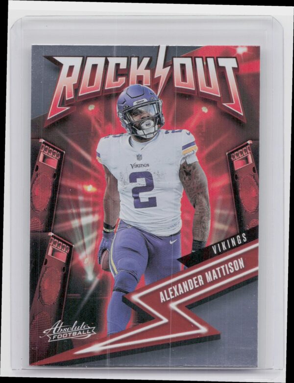 2023 Absolute Alexander Mattison #17 Vikings Rock Out