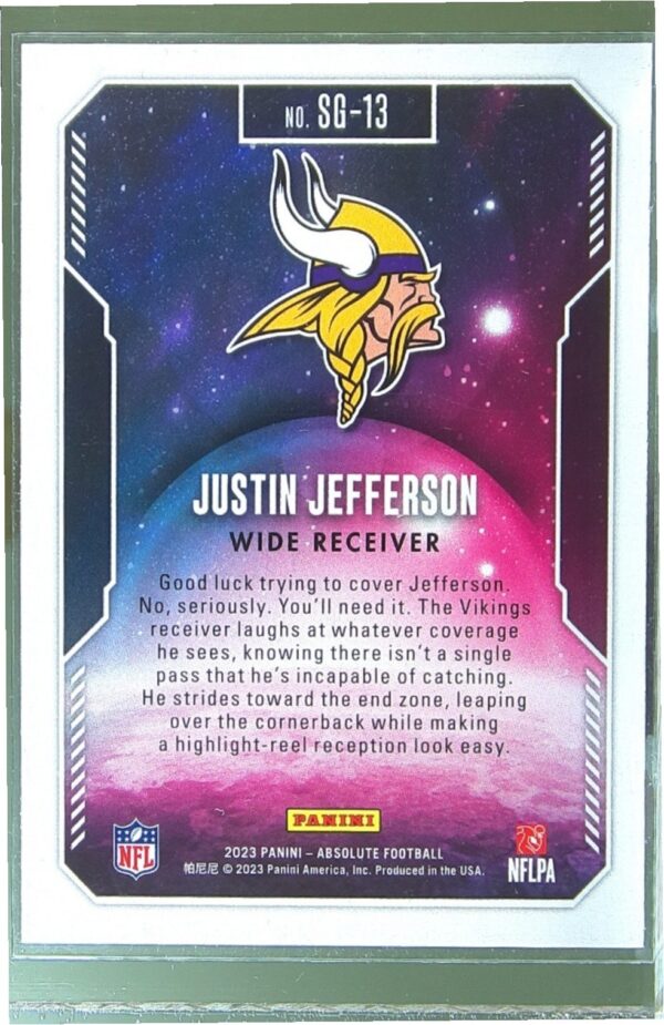2023 Absolute Justin Jefferson #SG-13 Vikings Star Gazing - Image 3