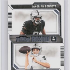 2023 Contenders Jakorian Bennett / Aidan O'Connell Round Numbers #18 Raiders