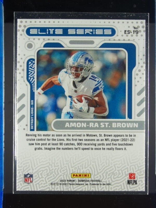 2023 Donruss Amon-Ra St. Brown #ES-19 Lions Elite Series - Image 3