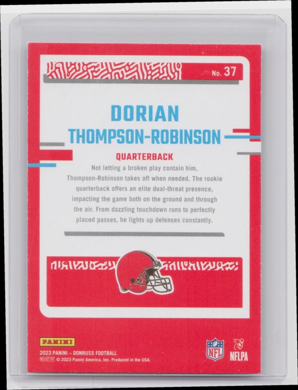 2023 Donruss Dorian Thompson-Robinson #37 Browns The Rookies - Image 3