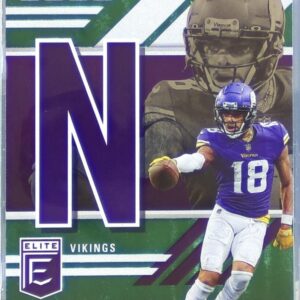 2023 Donruss Elite Justin Jefferson #SB-JJ9 Vikings Spellbound Green