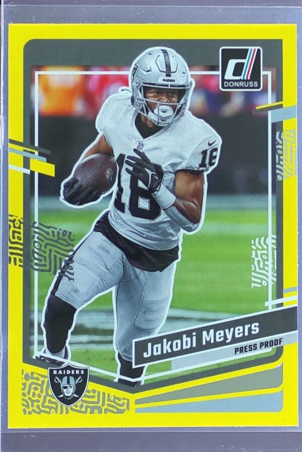 2023 Donruss Jakobi Meyers Press Proof Yellow #177 Raiders