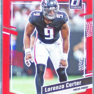 2023 Donruss Lorenzo Carter Press Proof Red #16 Falcons
