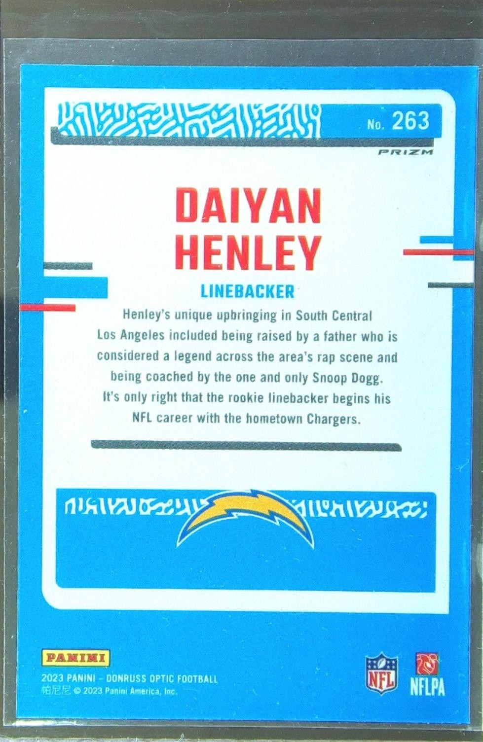 2023 Donruss Optic Daiyan Henley Holo #263 Chargers - Image 3