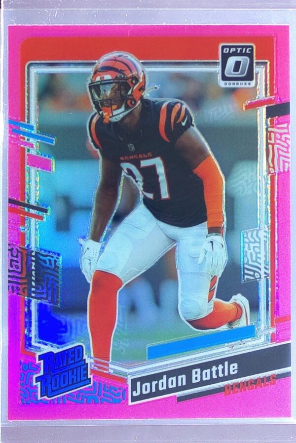 2023 Donruss Optic Jordan Battle RC Pink #221 Bengals
