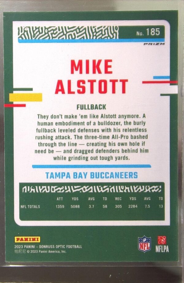 2023 Donruss Optic Mike Alstott Holo #185 Buccaneers - Image 3