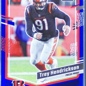 2023 Donruss Trey Hendrickson Press Proof Blue #62 Bengals