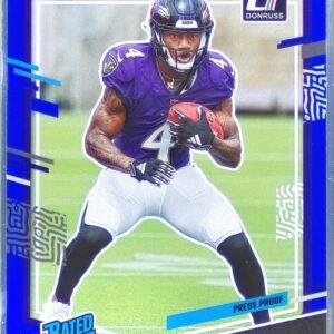 2023 Donruss Zay Flowers Press Proof Blue RC #307 Ravens
