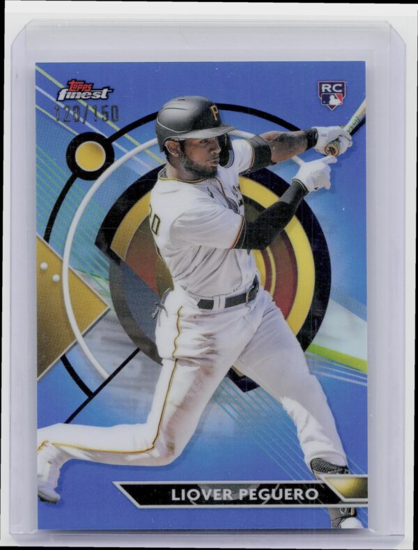 2023 Finest Liover Peguero Blue Refractor /150 #83 Pirates