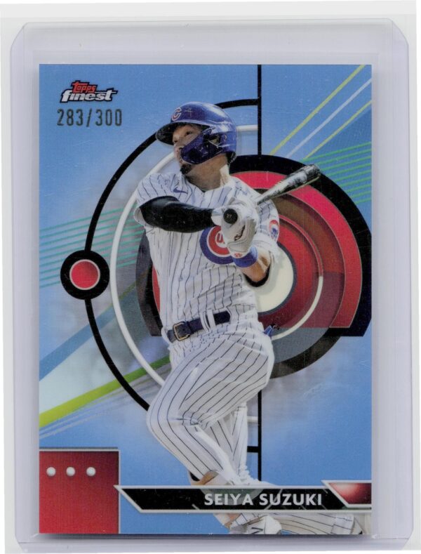 2023 Finest Seiya Suzuki Sky Blue Refractor /300 #96 Cubs
