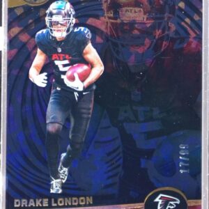 2023 Illusions Drake London Black Ice Trophy Collection /99 #5 Falcons