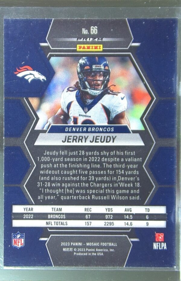 2023 Mosaic Jerry Jeudy Camo Pink Mosaic #66 Broncos - Image 3
