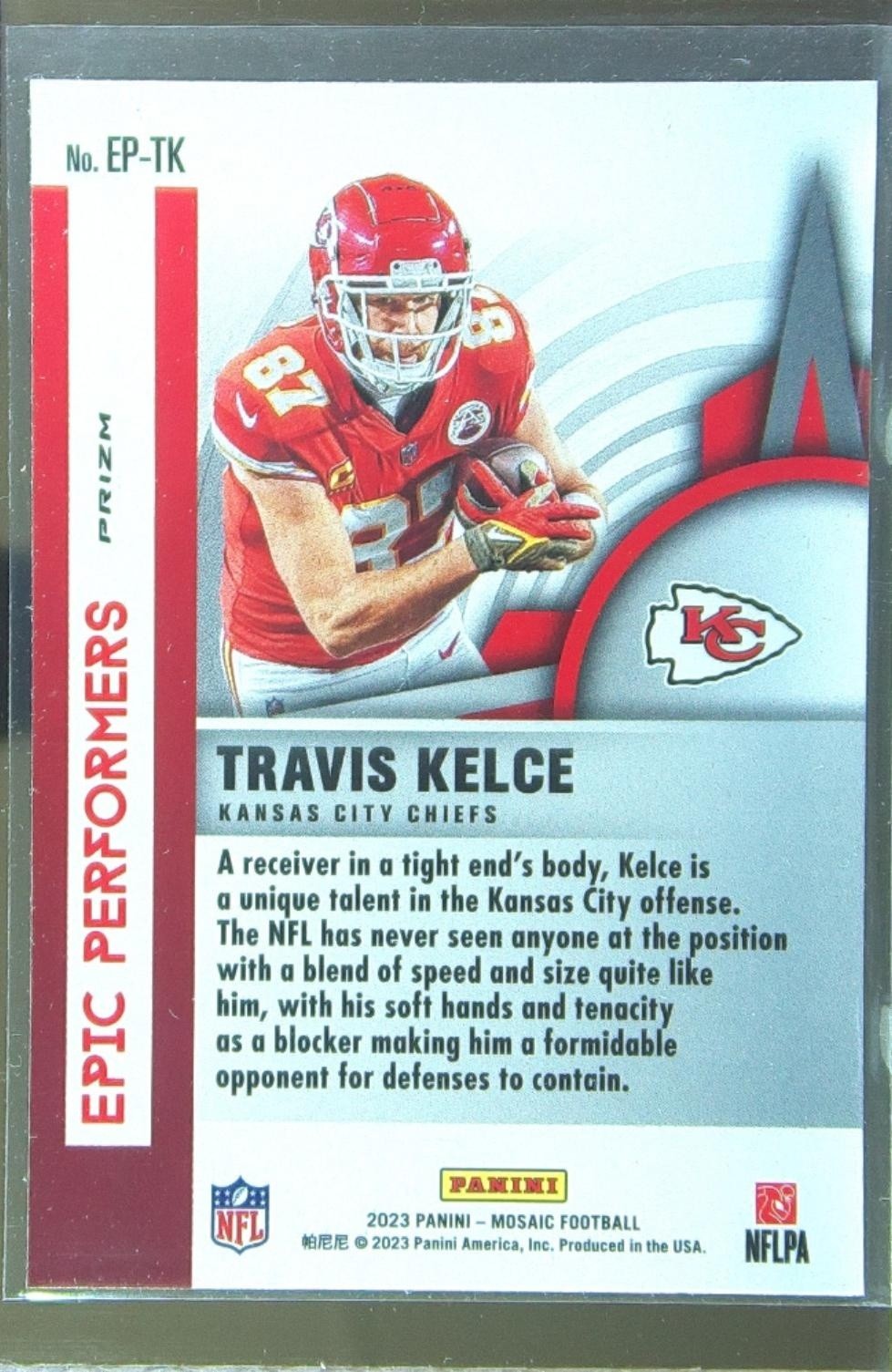 2023 Mosaic Travis Kelce #EP-TK Chiefs Epic Performers Mosaic - Image 3