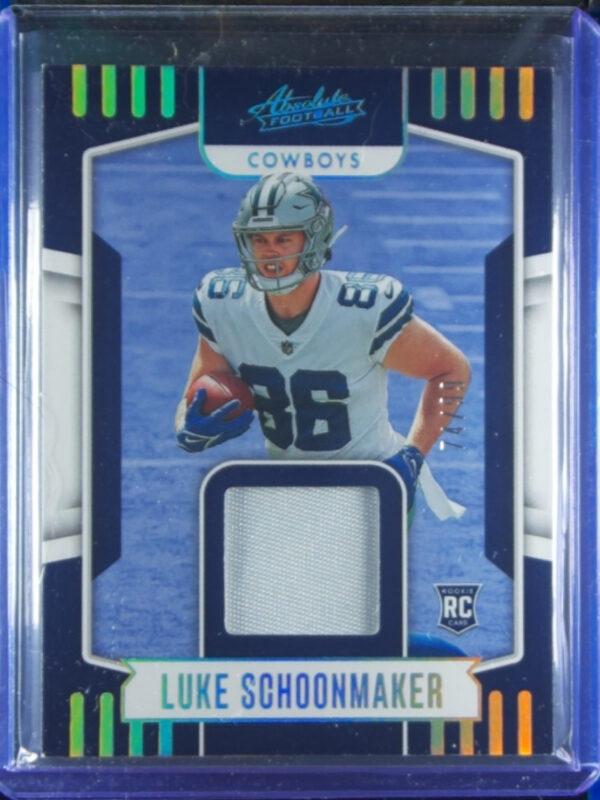 2023 Panini Absolute Luke Schoonmaker MEM #ARM-18 Cowboys Absolute Rookie Materi