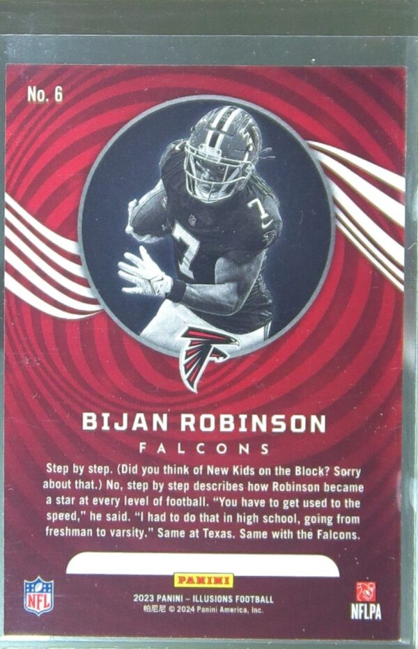 2023 Panini Illusions Bijan Robinson RC #6 Falcons - Image 3