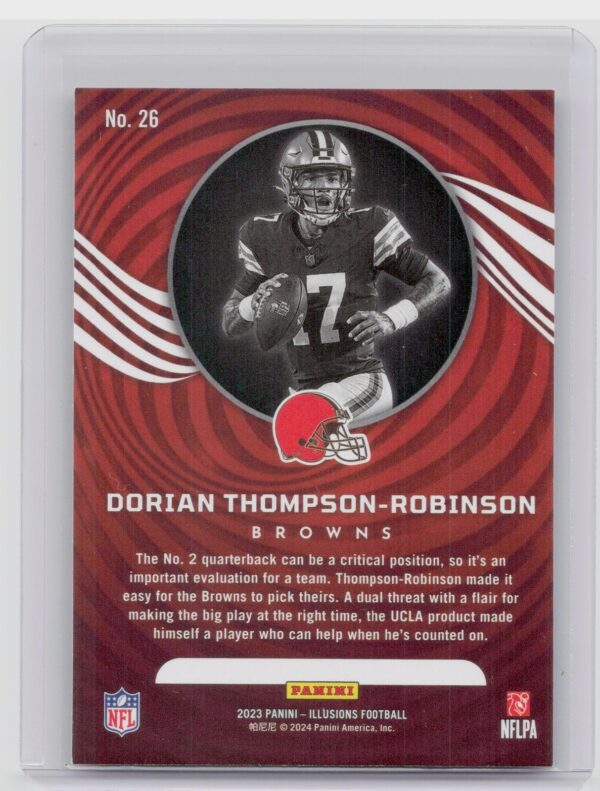 2023 Panini Illusions Dorian Thompson-Robinson Rookie #26 Browns - Image 3