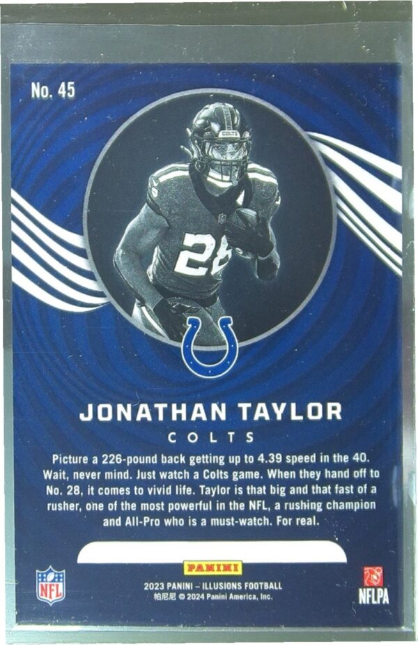 2023 Panini Illusions Jonathan Taylor Diamond Trophy Collection #45 Colts - Image 3