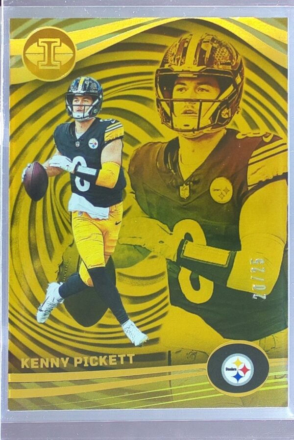 2023 Panini Illusions Kenny Pickett Gold Trophy Collection /25 #87 Steelers