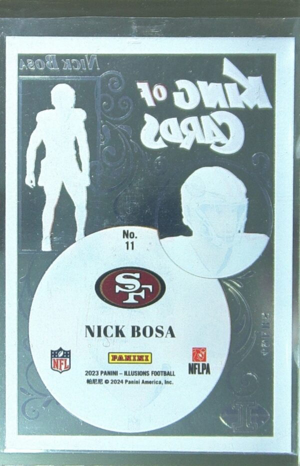 2023 Panini Illusions Nick Bosa #11 49ers King of Cards - Image 3