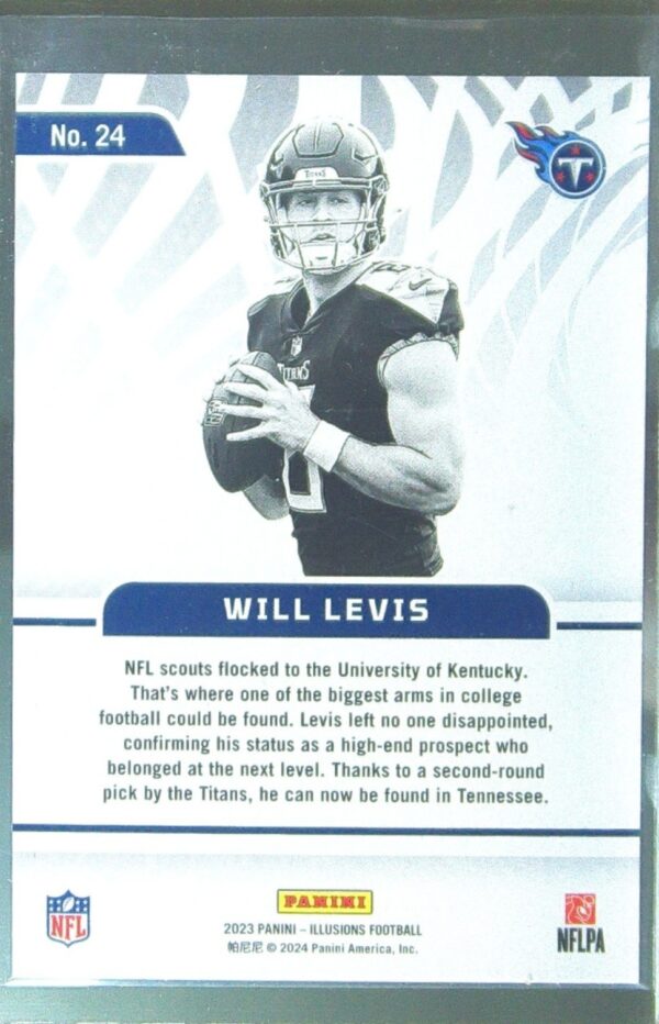 2023 Panini Illusions Will Levis RC #24 Titans Amazing - Image 3