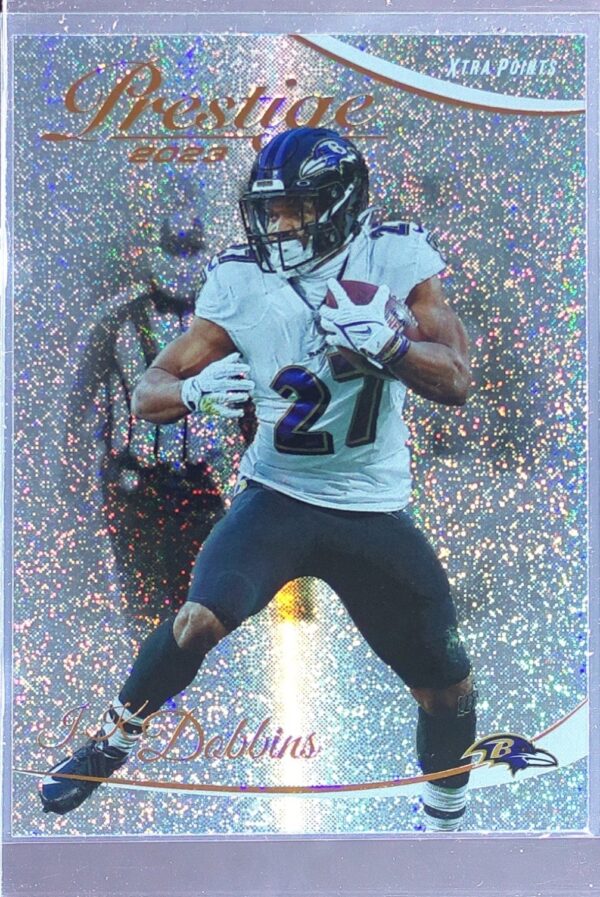 2023 Panini Prestige J.K. Dobbins Xtra Points Galaxy #21 Ravens