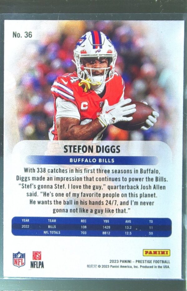 2023 Panini Prestige Stefon Diggs Xtra Points Hyper #36 Bills - Image 3
