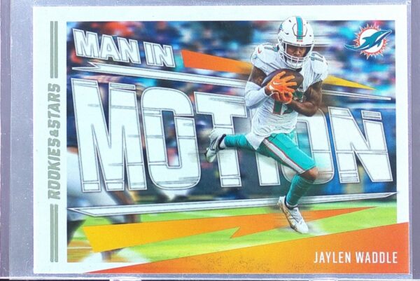 2023 Panini Rookies & Stars Jaylen Waddle #MM-16 Dolphins Man In Motion