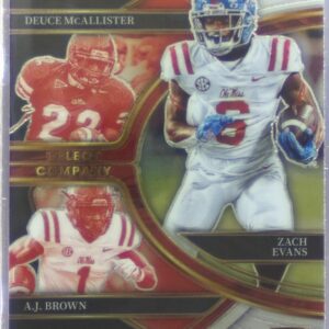 2023 Panini Select Draft Picks A.J. Brown / Deuce McAllister / Zach Evans RC