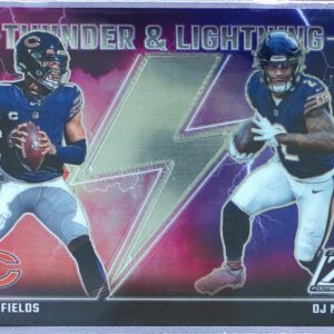 2023 Panini Zenith DJ Moore / Justin Fields #5 Bears Thunder and Lightning