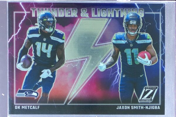 2023 Panini Zenith DK Metcalf / Jaxon Smith-Njigba #19 Thunder and Lightning