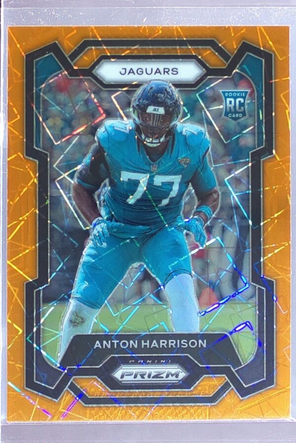 2023 Prizm Anton Harrison Orange Lazer RC #347 Jaguars