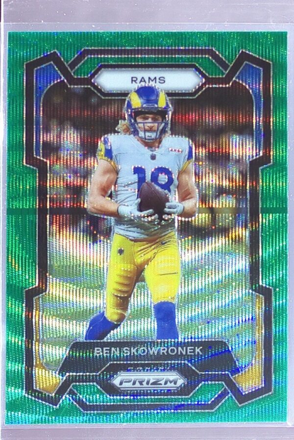 2023 Prizm Ben Skowronek Green Wave #163 Rams
