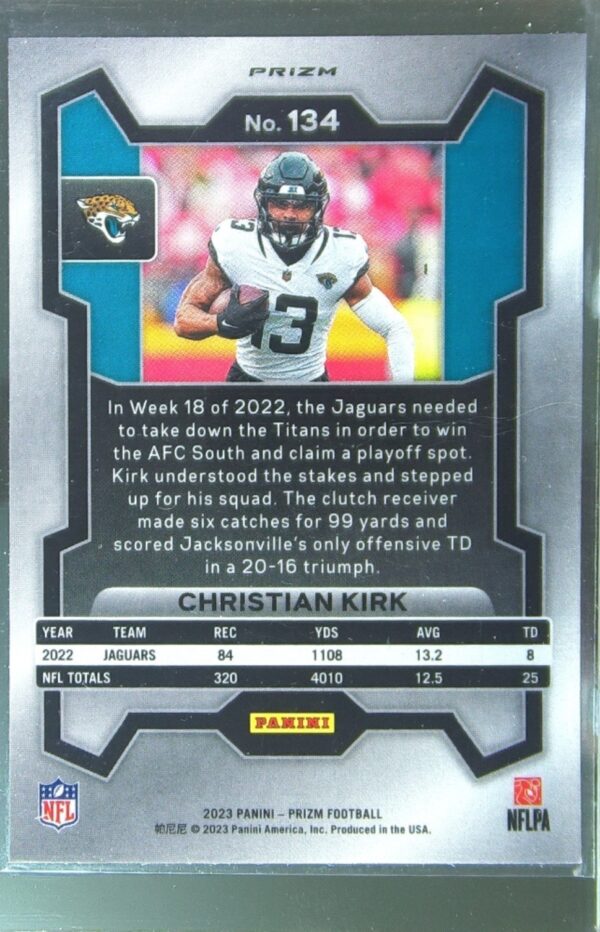 2023 Prizm Christian Kirk Red White and Blue #134 Jaguars - Image 3