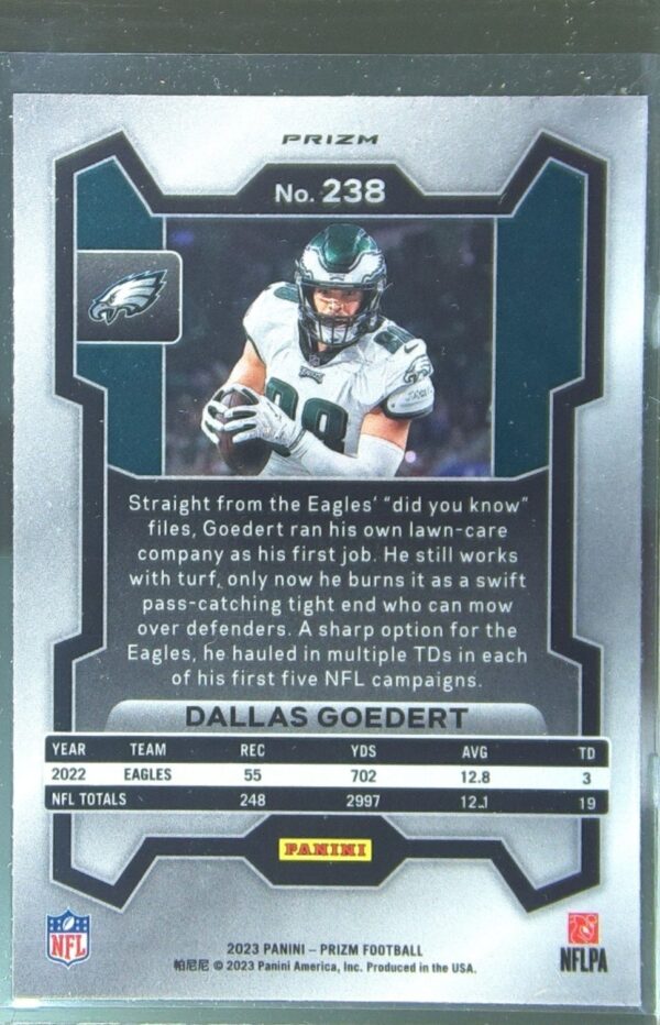 2023 Prizm Dallas Goedert Orange Disco #238 Eagles - Image 3