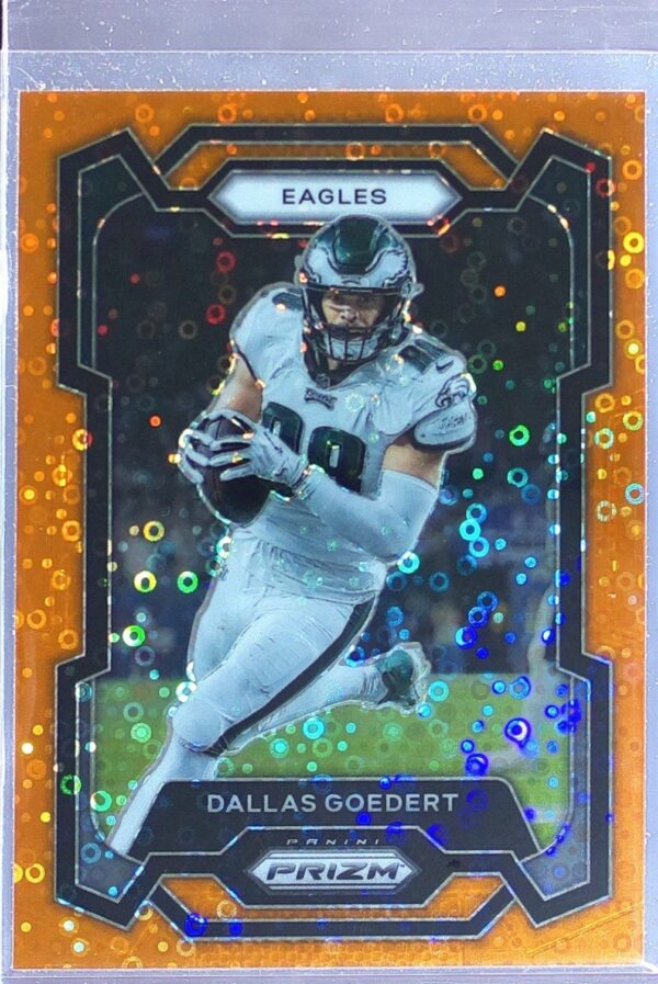 2023 Prizm Dallas Goedert Orange Disco #238 Eagles