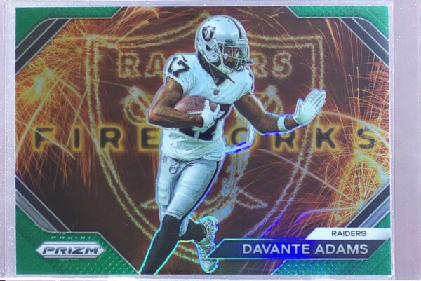 2023 Prizm Davante Adams #F-21 Raiders Fireworks Prizms Green