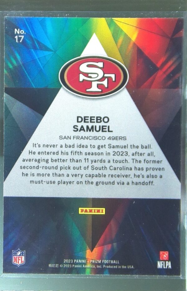 2023 Prizm Deebo Samuel #17 49ers Prizmatic - Image 3