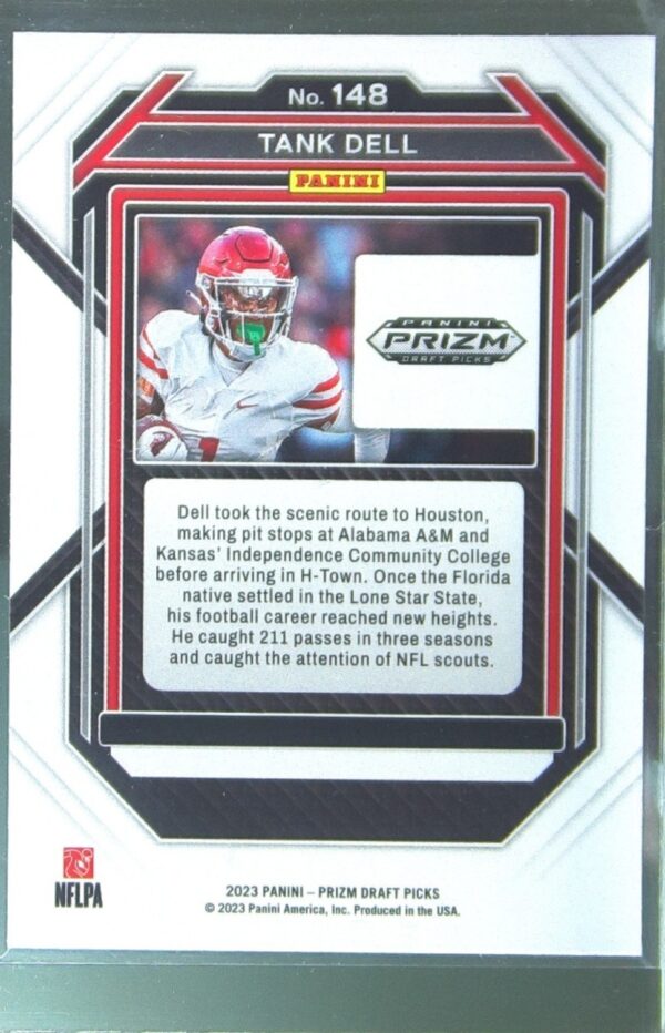 2023 Prizm Draft Picks Tank Dell RC #148 Cougars - Image 3