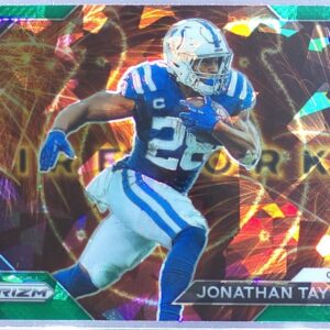 2023 Prizm Jonathan Taylor #F-16 Colts Fireworks Prizms Green Ice