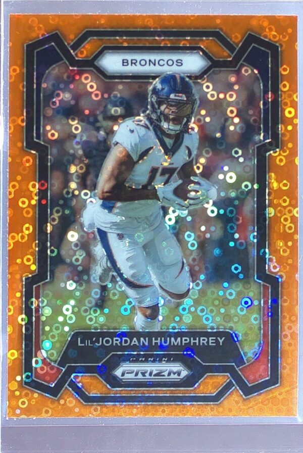 2023 Prizm Lil' Jordan Humphrey Orange Disco #90 Broncos