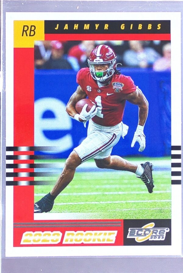 2023 Score Jahmyr Gibbs RC #9 Tide 2003 Throwback Rookies