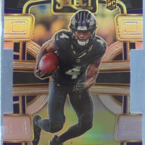 2023 Select Zay Flowers Black and Green Prizms Die Cuts RC #8 Ravens