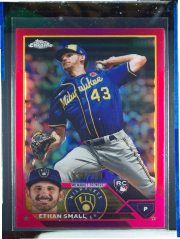 2023 Topps Chrome Ethan Small Pink Refractor #46 Brewers
