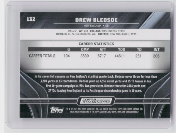 2023 Topps Composite Drew Bledsoe #132 Patriots - Image 3