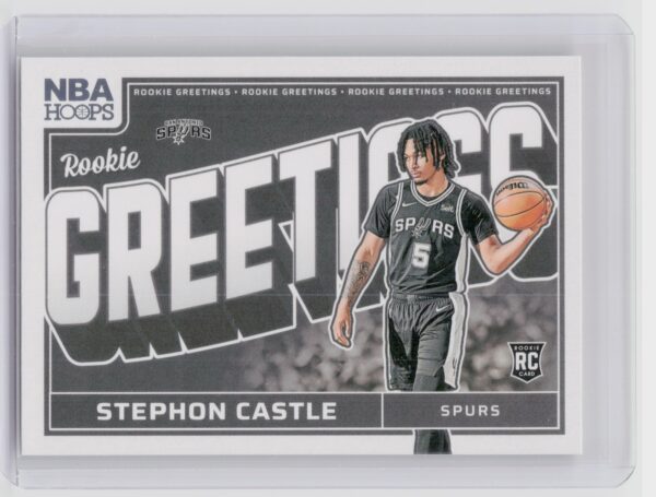 2024-25 Hoops Stephon Castle RC #13 Spurs Rookie Greetings