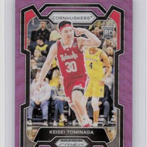 2024-25 Panini Prizm Draft Picks Keisei Tominaga Prizms Purple Wave RC #26
