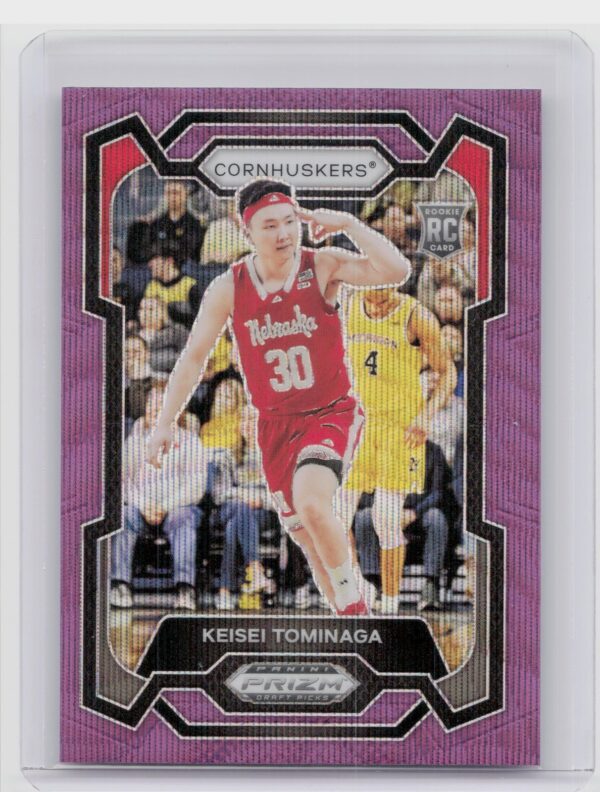 2024-25 Panini Prizm Draft Picks Keisei Tominaga Prizms Purple Wave RC #26