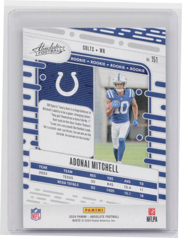 2024 Absolute Adonai Mitchell Red and Blue RC 151 Colts - Image 3